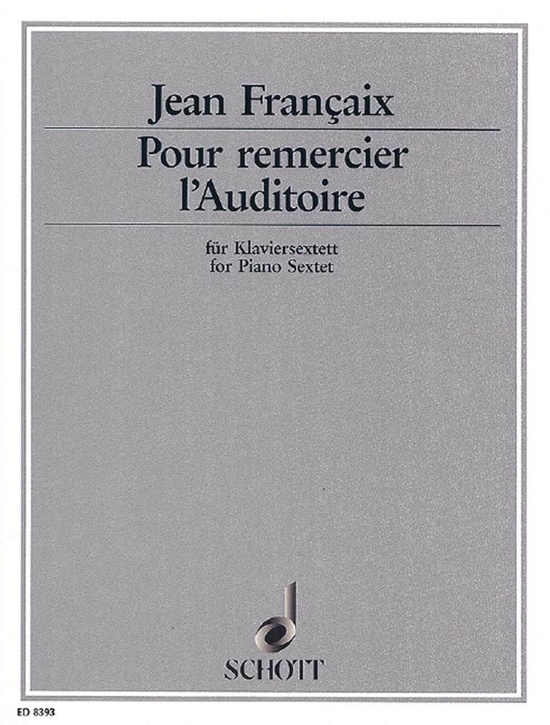 Pour remercier l'Auditoire